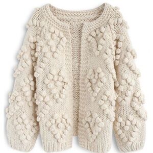 KNIT YOUR LOVE CARDIGAN IN IVORY